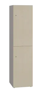 DOMINIT 42 úložná skříň 2-boxová, 1817x450x400 mm, korpus šedý, dvířka bříza světlá